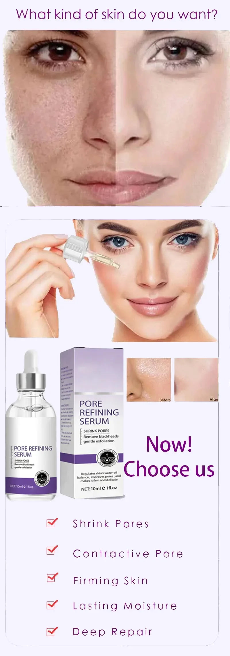 Sérum Facial Retinol y Niacinamida – Refina Poros, Ilumina y Textura Uniforme | No Comedogénico