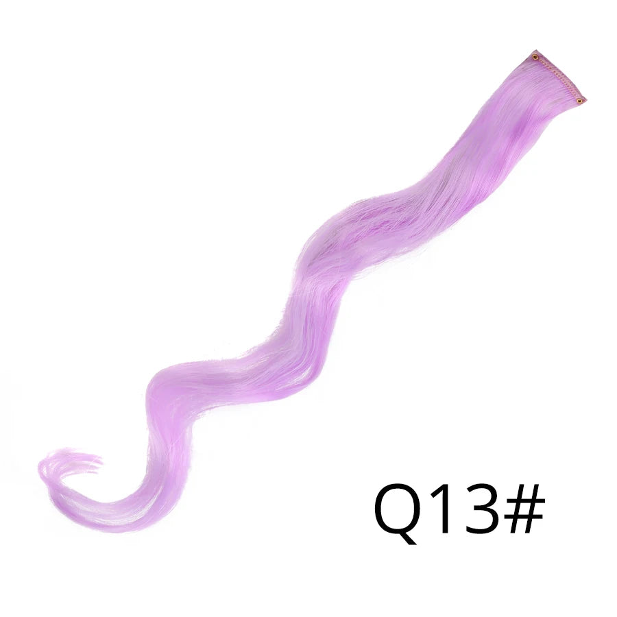 Extensiones de Cabello Sintético con Clip Leeons – Largas Lisas Resistentes al Calor para Mujer