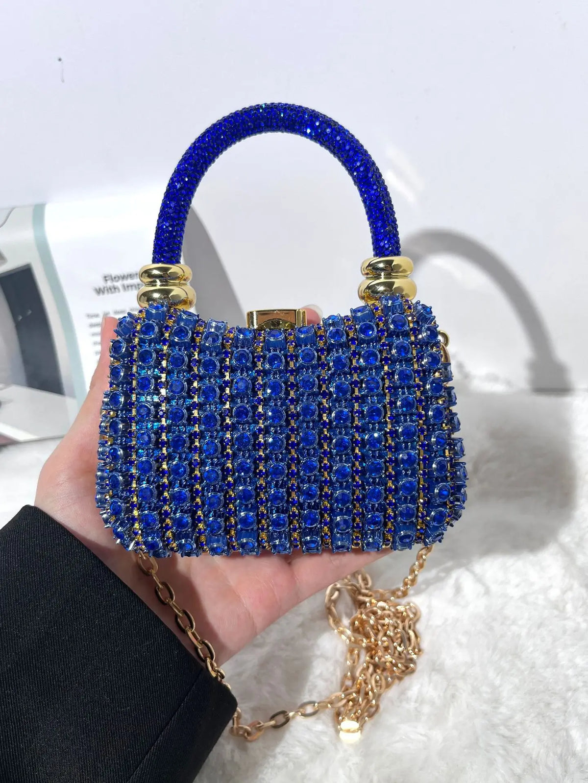 Bolso Rígido de Fiesta con Pedrería para Mujer, Varios Colores