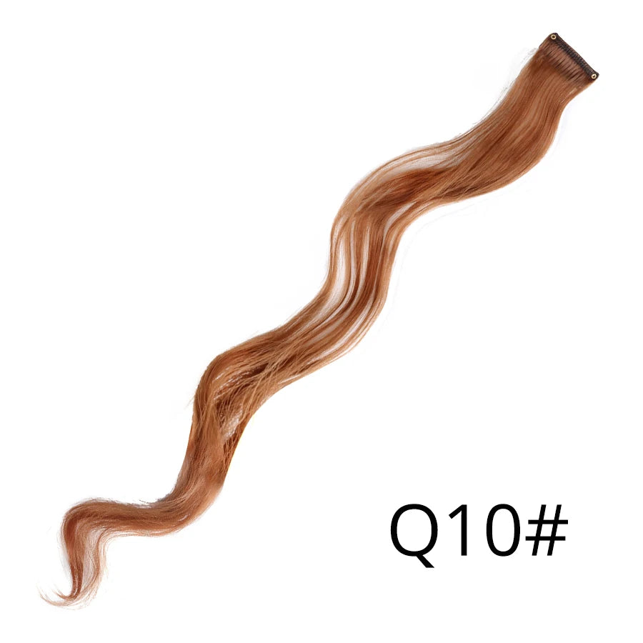 Extensiones de Cabello Sintético con Clip Leeons – Largas Lisas Resistentes al Calor para Mujer