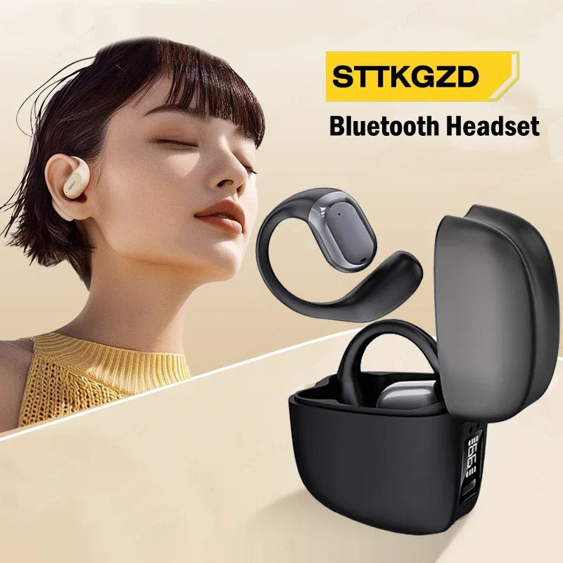 Auriculares Bluetooth Inalámbricos OWS Audífonos Abiertos Conducción de Aire Gancho para Oreja Manos Libres Cancelación de Ruido Deportivos