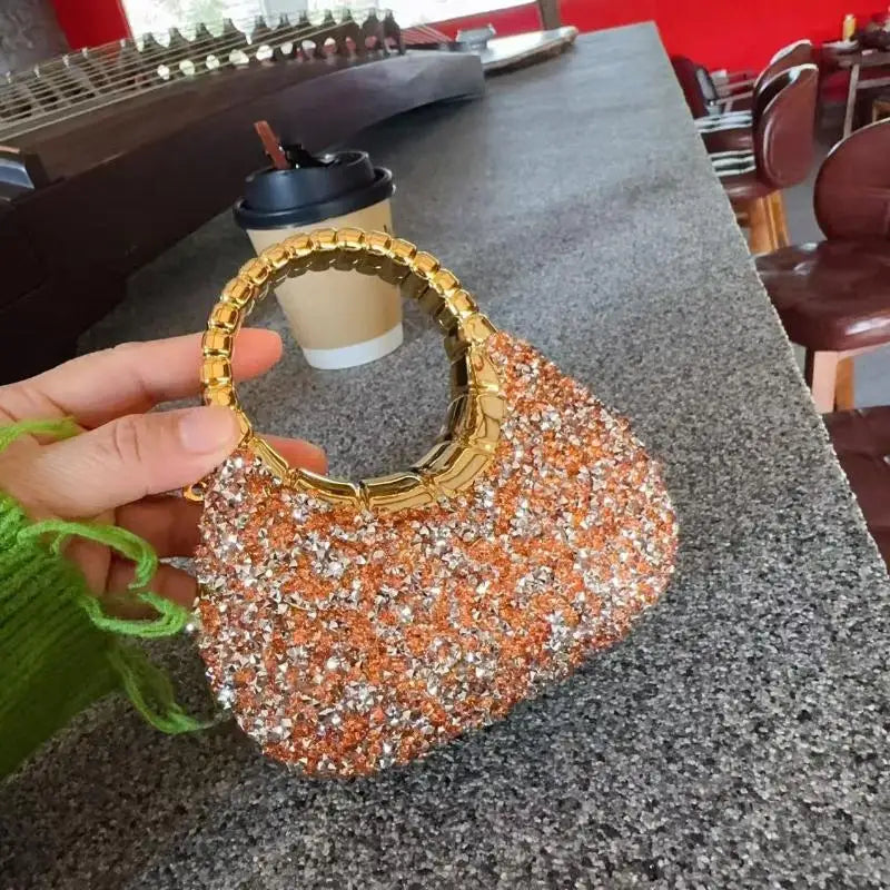 Minibolso Brillante de Fiesta con Pedrería, Varios Modelos