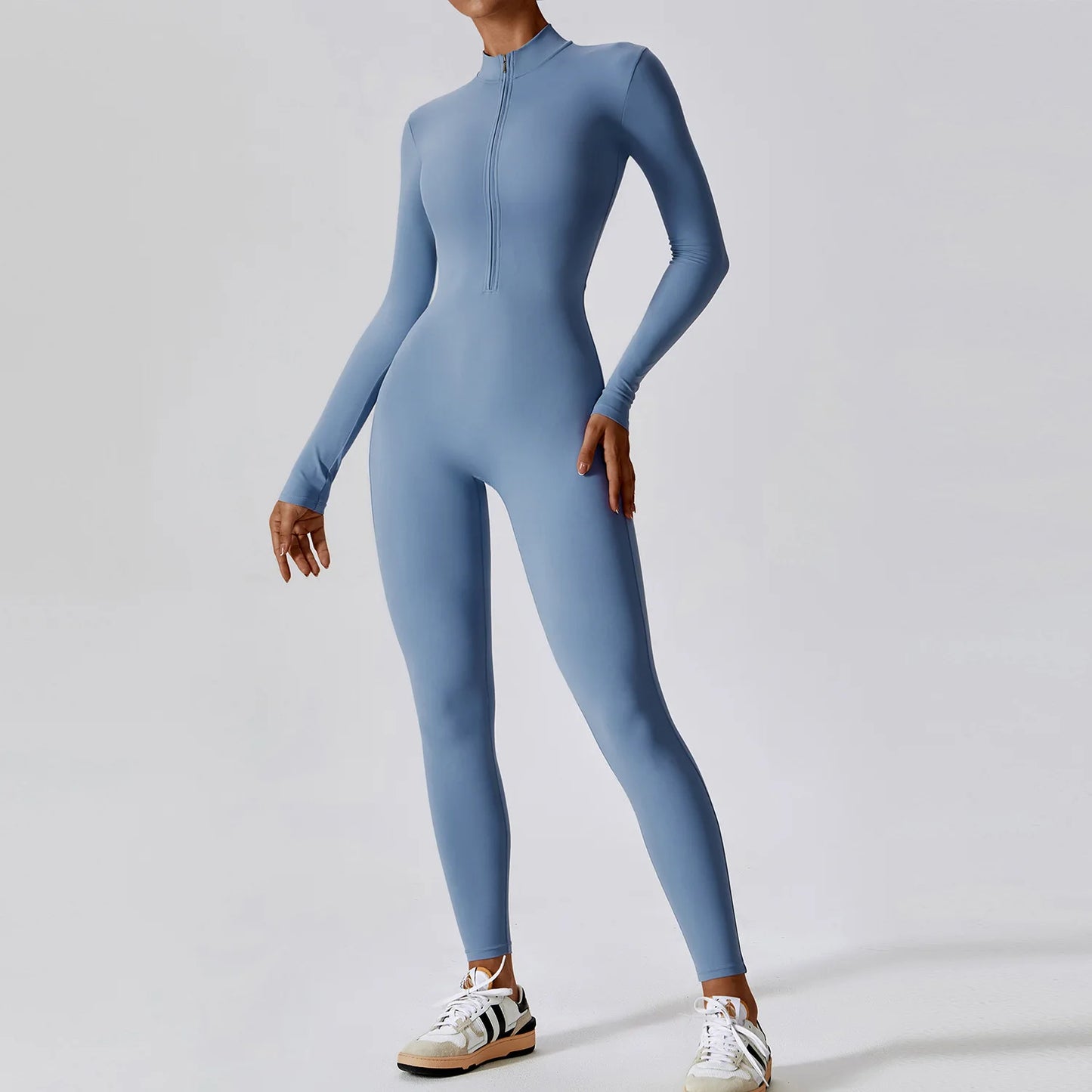 Jumpsuit Deportivo Yoga Manga Larga con Cierre - Mujer