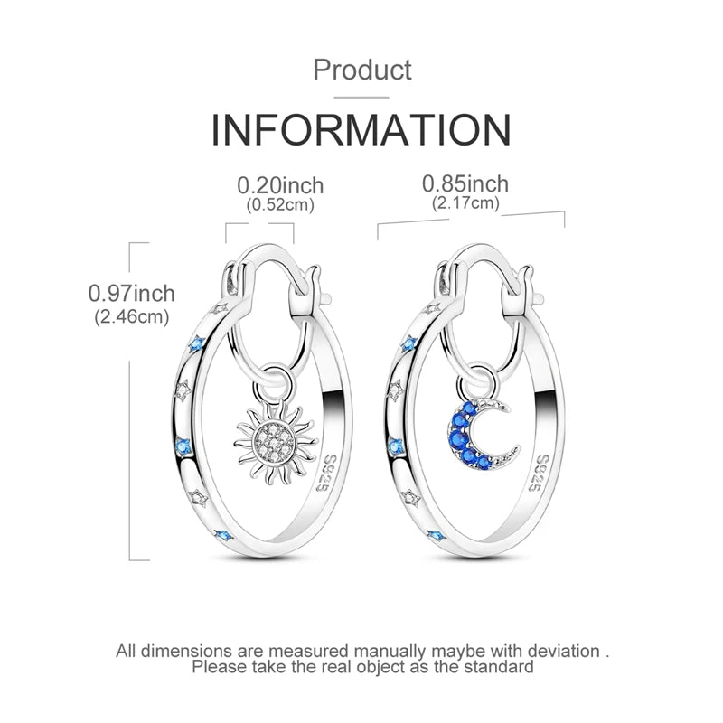 Aretes Aro Tira Möbius Brillante Plata 925 para Mujer