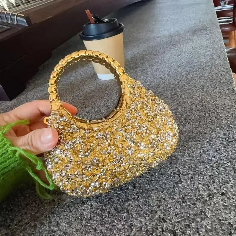Minibolso Brillante de Fiesta con Pedrería, Varios Modelos