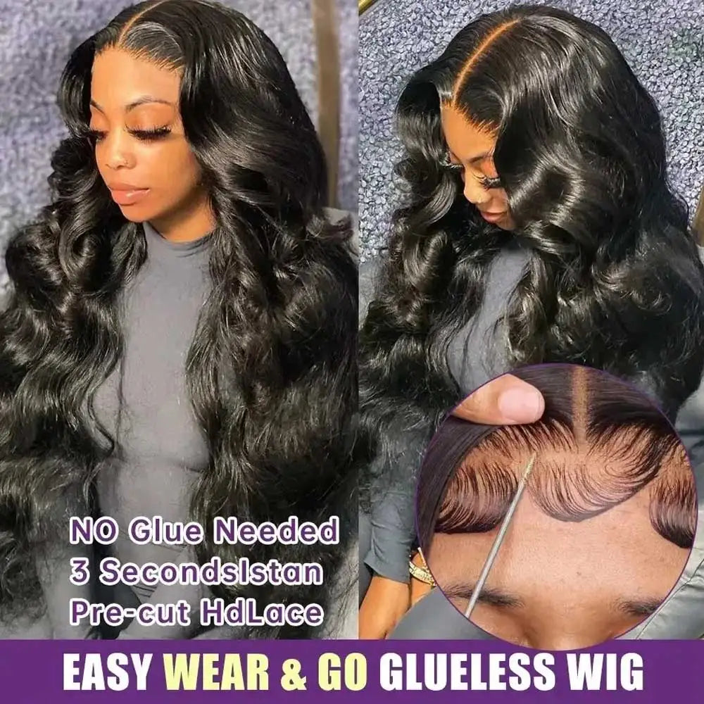 Peluca Frontal de Encaje HD 13x4/13x6 Body Wave – Cabello Humano Remy Sin Pegamento 40-42 Pulgadas