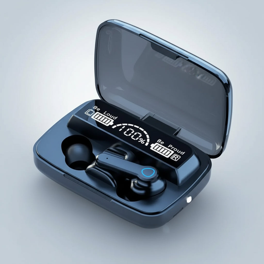 Audífonos Bluetooth Inalámbricos M19 | In-Ear Deportivos con Display LED