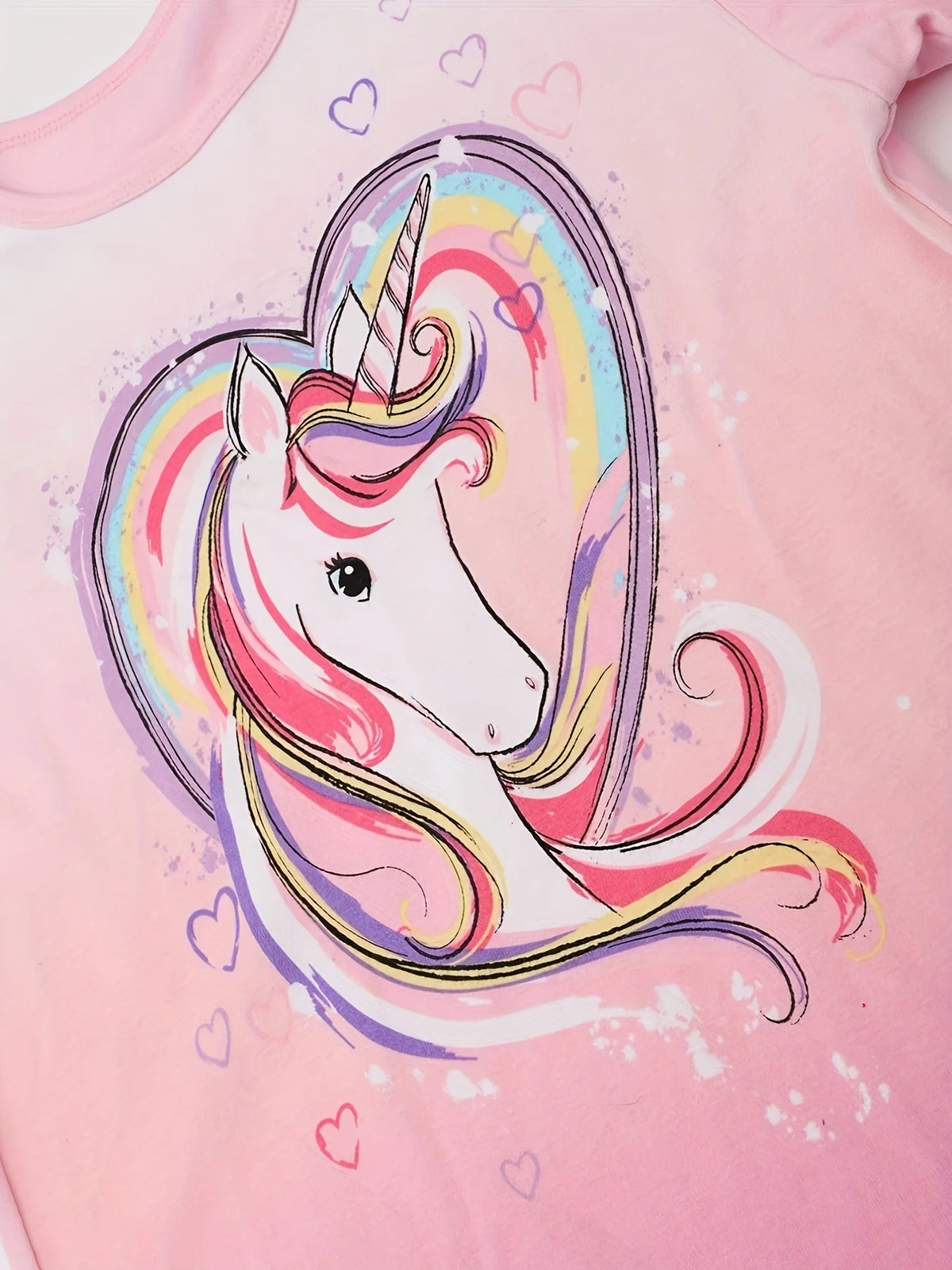 Pijama 2 Piezas Niña | Unicornio Cartoon Manga Larga | Algodón | Tallas 90-130