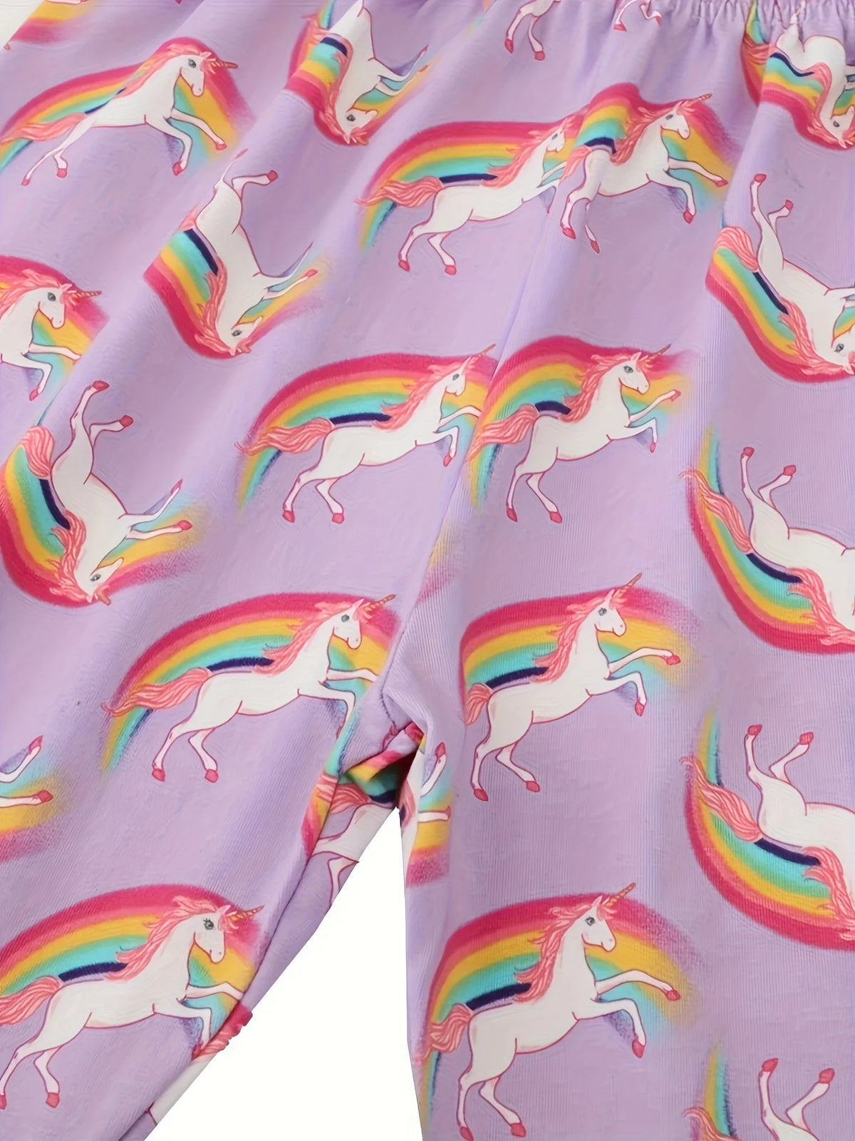 Pijama 2 Piezas Niña | Unicornio Cartoon Manga Larga | Algodón | Tallas 90-130
