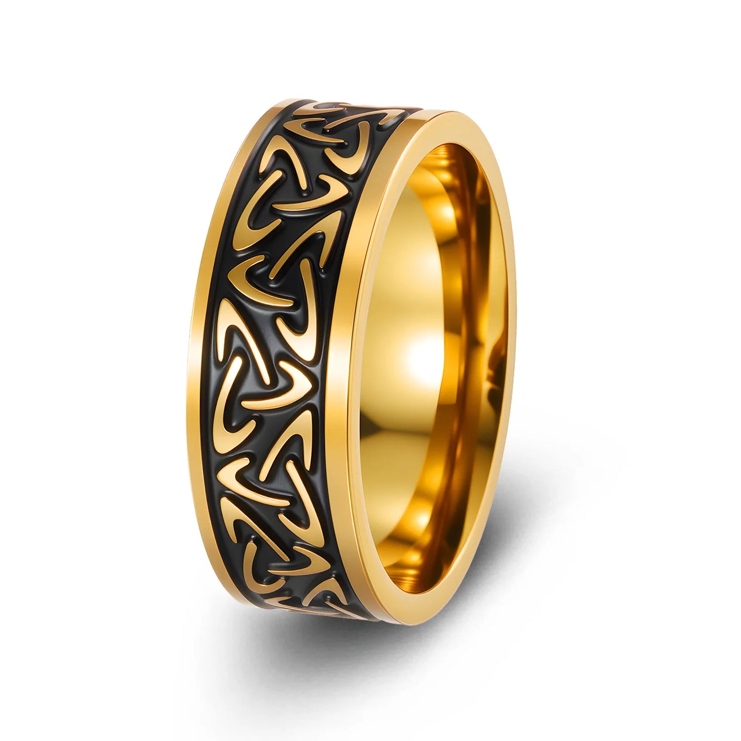 Anillo Vikingo Nórdico con Runas - Acero Inoxidable 304L Amuleto Vintage