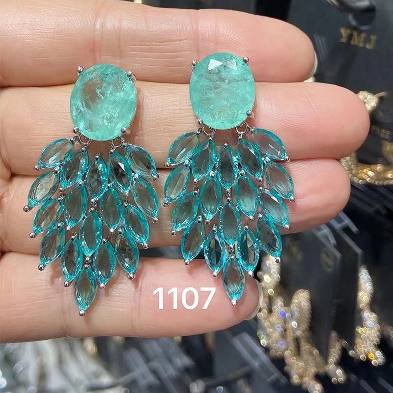 Cute Pink Green white Earrings women Small Teardrop Stud Earrings female gift sweet