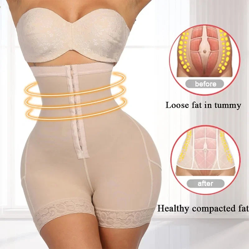 Fajas Colombianas Levanta Glúteos Shapewear High Waist Tummy Control Panties Waist Trainer Body Shaper