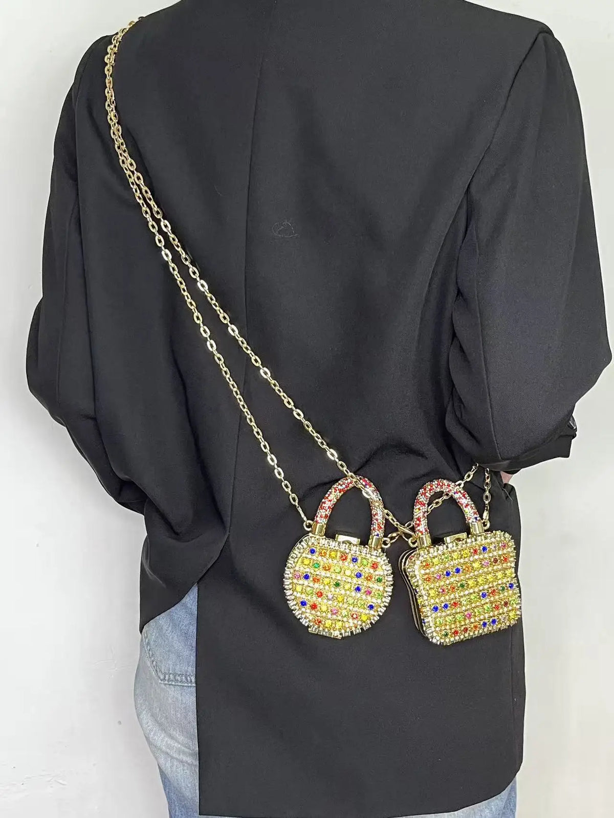 Minibolso de Fiesta Brillante con Cadena para Mujer