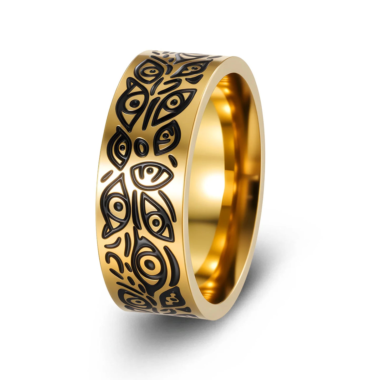 Anillo Vikingo Nórdico con Runas - Acero Inoxidable 304L Amuleto Vintage