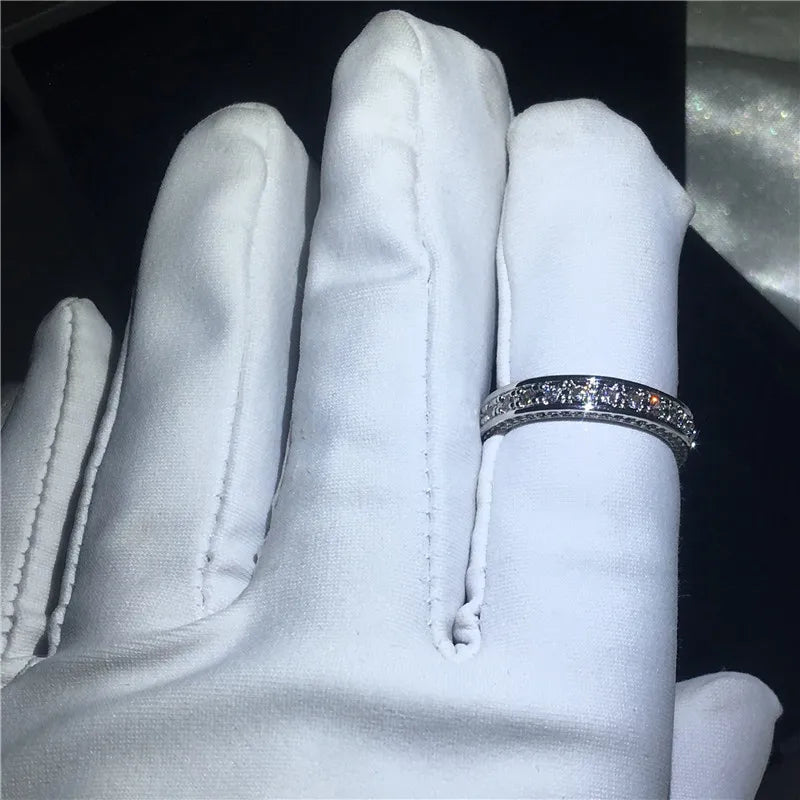 Anillo Delicado Zirconia Pavé Plata 925