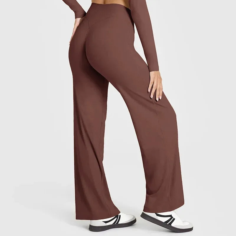 Pantalón Yoga Recto STOUREG - Mujer Tiro Medio Suave