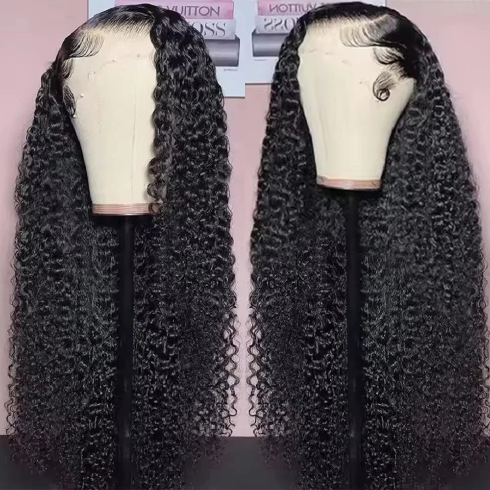 Peluca Frontal de Encaje HD 13x6 Rizada – Cabello Humano 250% Densidad 30-42 Pulgadas Sin Pegamento