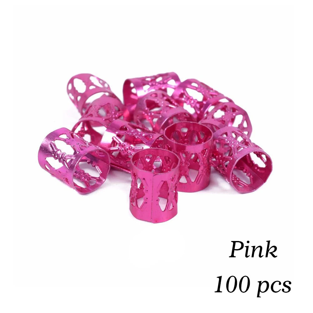 Anillos de Aluminio para Dreadlocks y Trenzas – Accesorios Decorativos para Cabello
