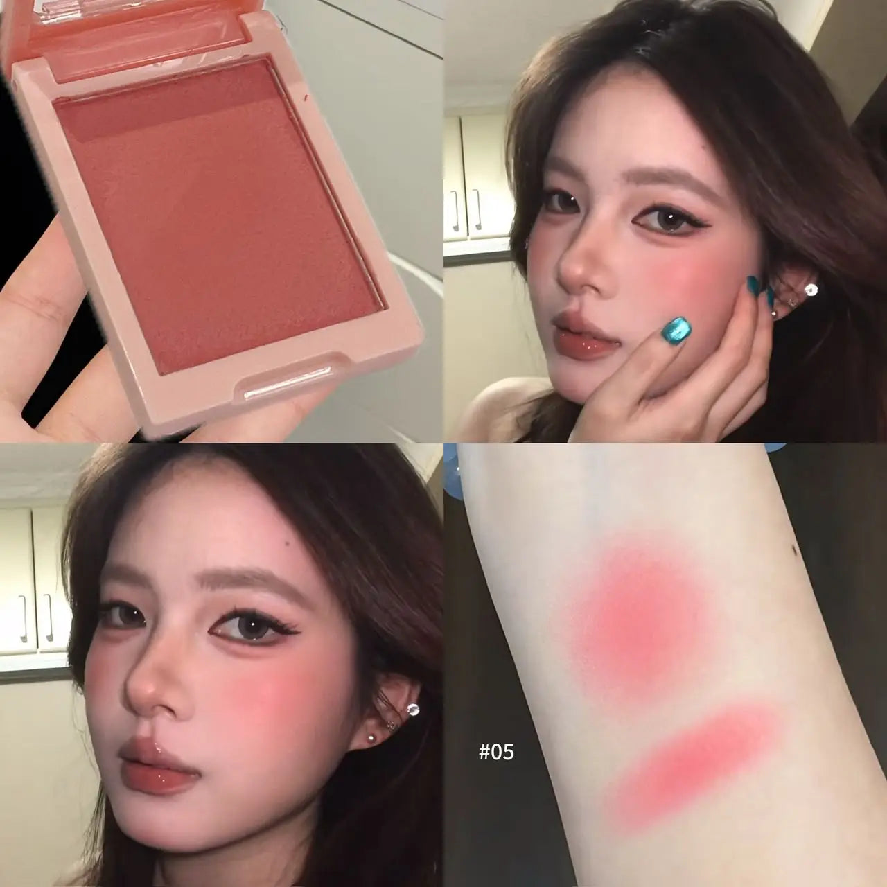 Blush Mousse Mate Morado Rosa Suave | Rubor Cremoso Natural Mejillas
