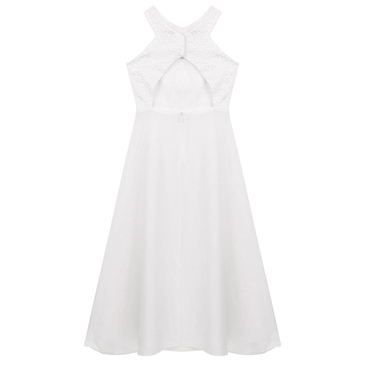 Vestido Largo de Fiesta para Niña con Encaje – Varios Colores