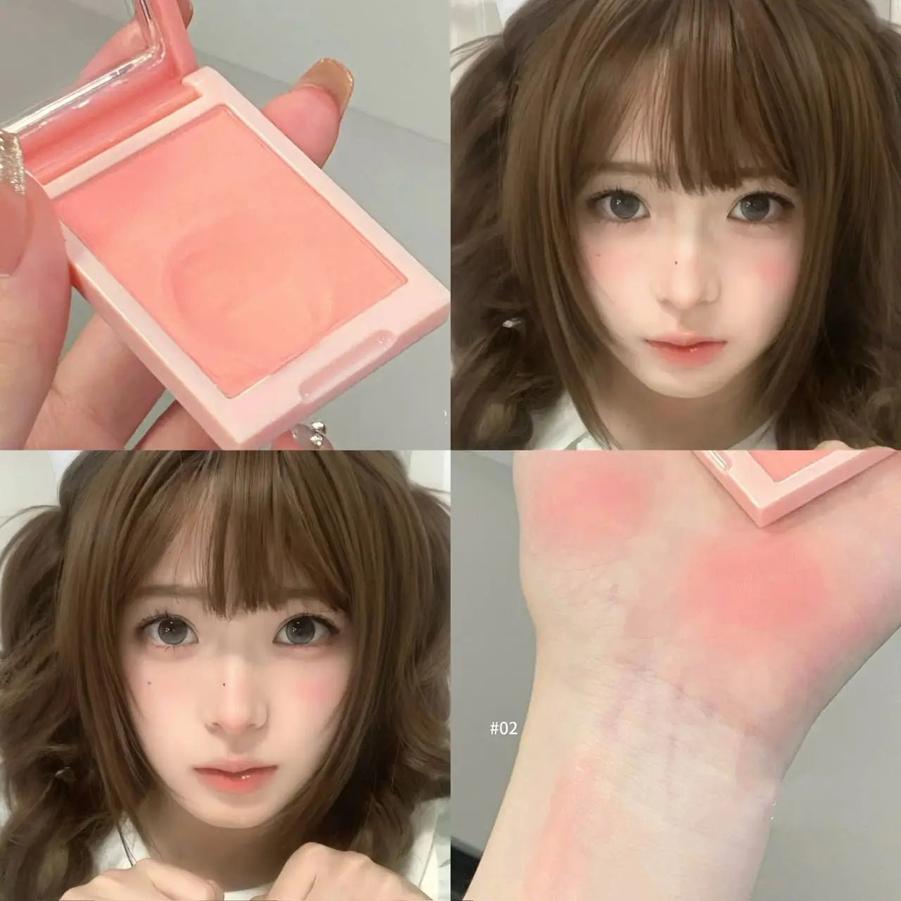 Blush Mousse Mate Morado Rosa Suave | Rubor Cremoso Natural Mejillas
