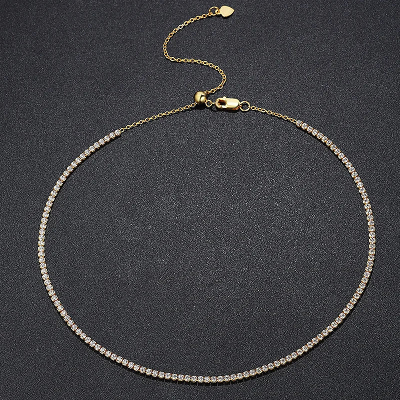 Collar de Moissanita 2mm Color D con Plata 925 - Dije para Mujer Estilo Nupcial