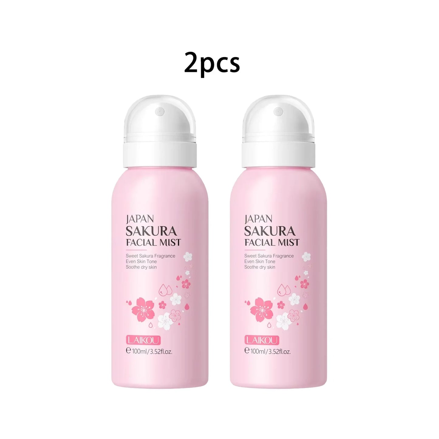 LAIKOU Sakura Facial Mist  Toner Hydrating Moisturize Gentle Repair Brightening Skin Improve Glow Serum Toner Spray 100ml