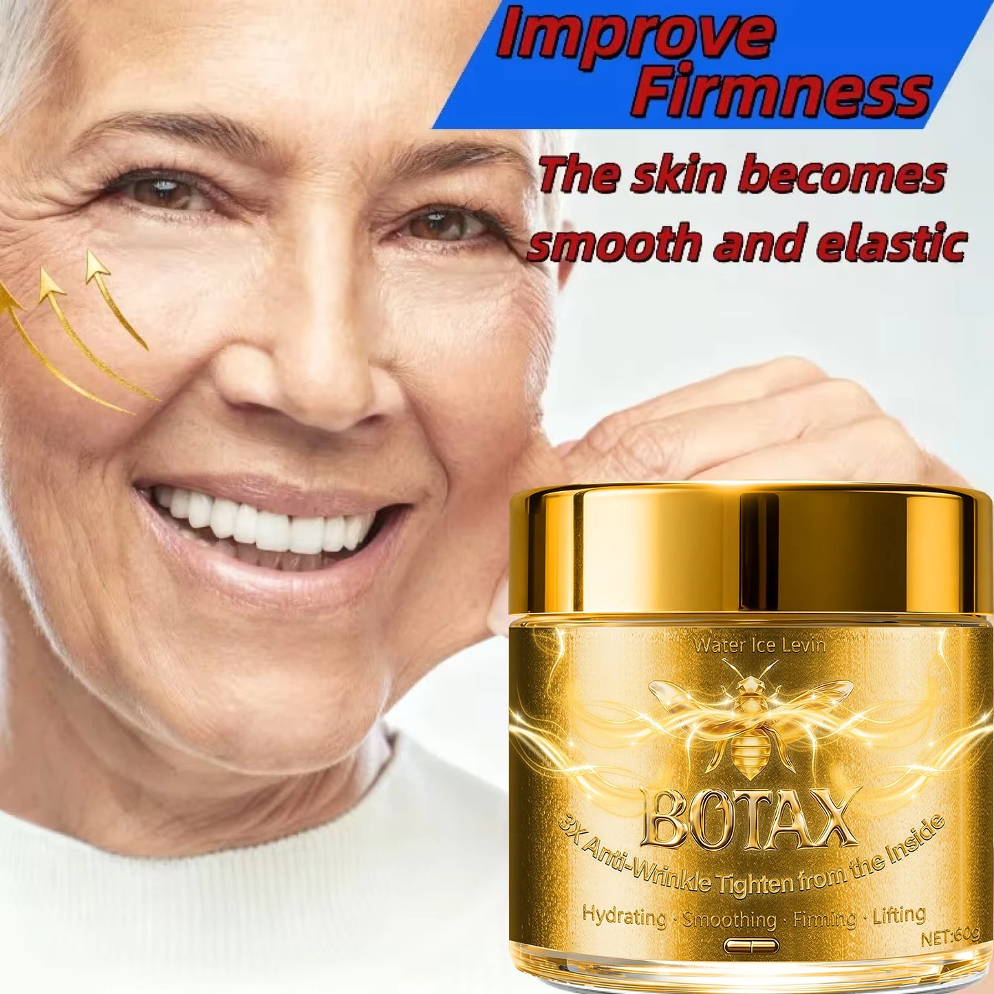 Bee Venom Anti-Aging Face Cream with Hyaluronic Acid & Retinol, Deeply Moisturizes & Firms Skin, All Skin Types.