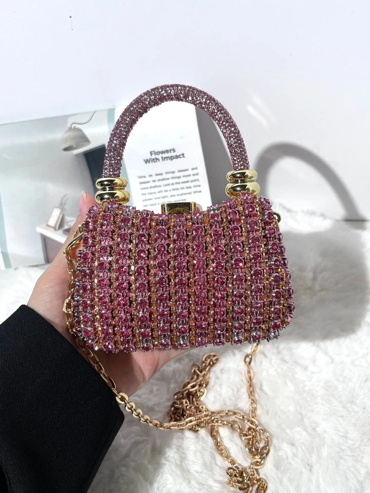 Bolso Rígido de Fiesta con Pedrería para Mujer, Varios Colores