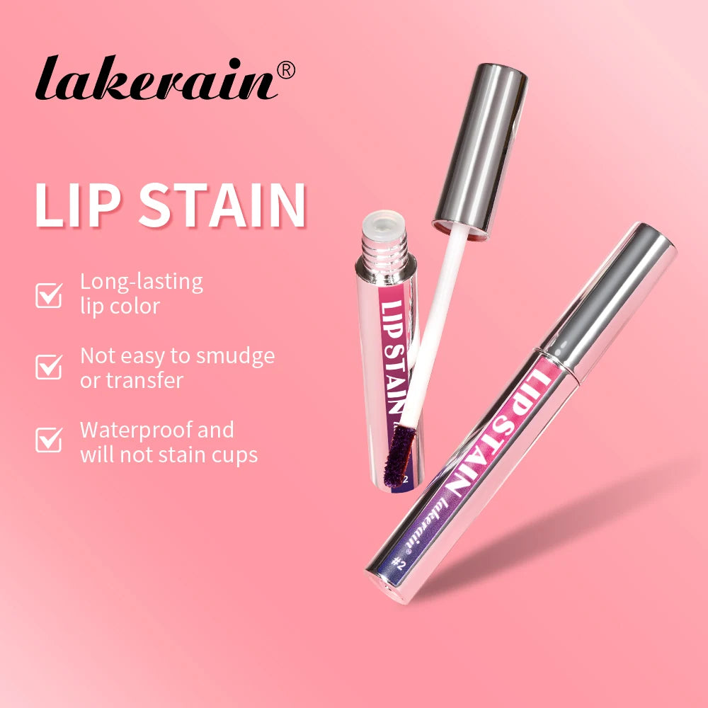 Tinte Labial Despegable Larga Duración Waterproof Rosa - Prueba de Transferencia Anti-Manchas Natural Cosmético Mujer