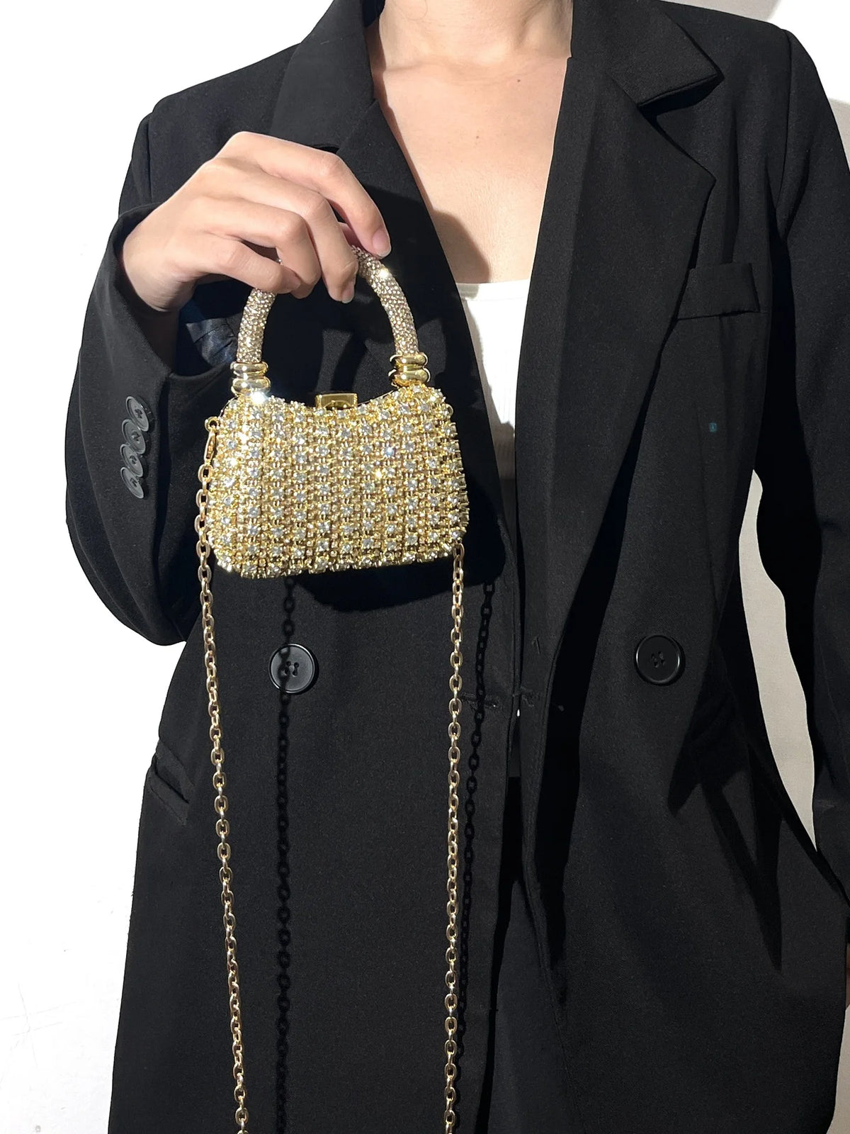 Bolso Rígido de Fiesta con Pedrería para Mujer, Varios Colores
