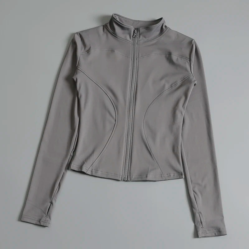 Chaqueta Deportiva Corta con Cierre Mujer | Para Gimnasio y Entrenamiento