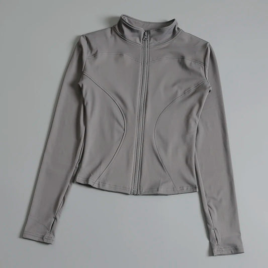Chaqueta Deportiva Corta con Cierre Mujer | Para Gimnasio y Entrenamiento