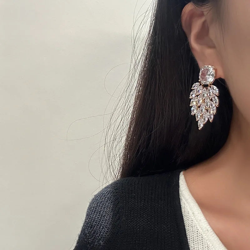 Cute Pink Green white Earrings women Small Teardrop Stud Earrings female gift sweet