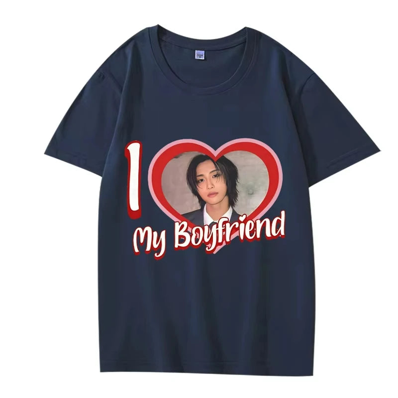 Camiseta Ateez Seonghwa K-Pop Hombre Mujer Oversized 100% Algodón Manga Corta Verano Moda Estampado Unisex Tallas Grandes