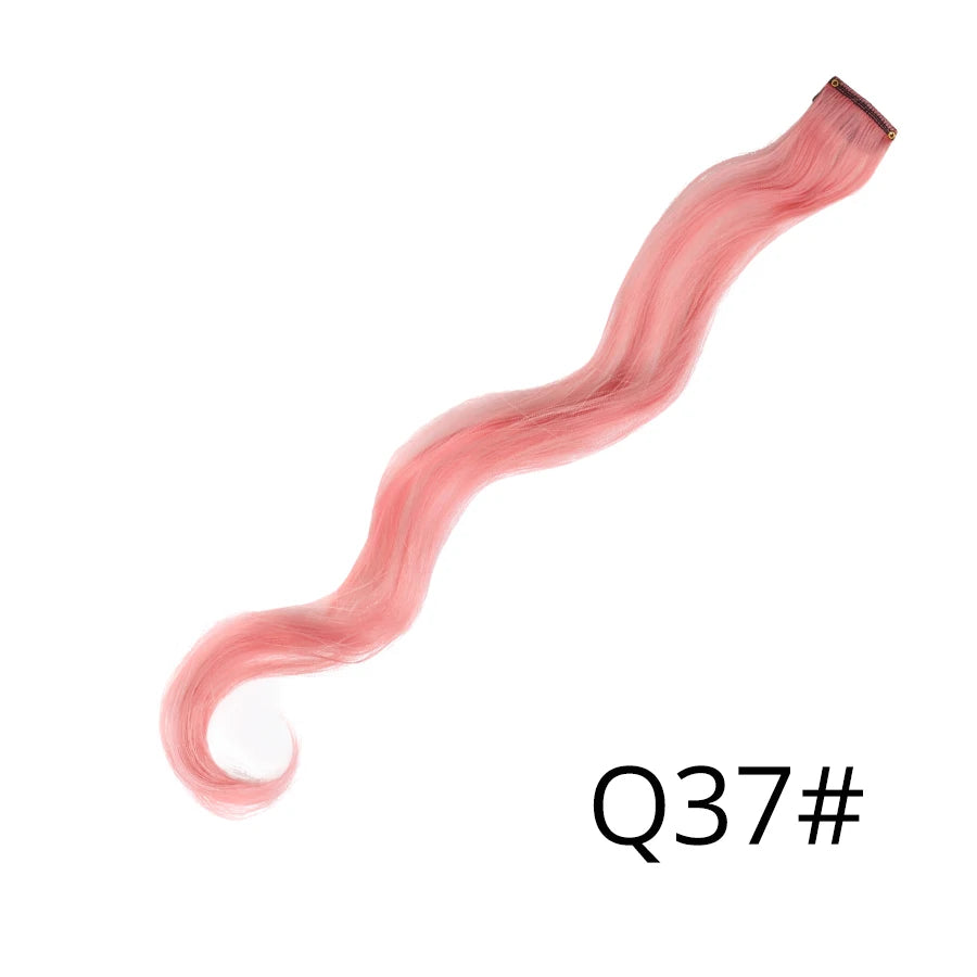 Extensiones de Cabello Sintético con Clip Leeons – Largas Lisas Resistentes al Calor para Mujer