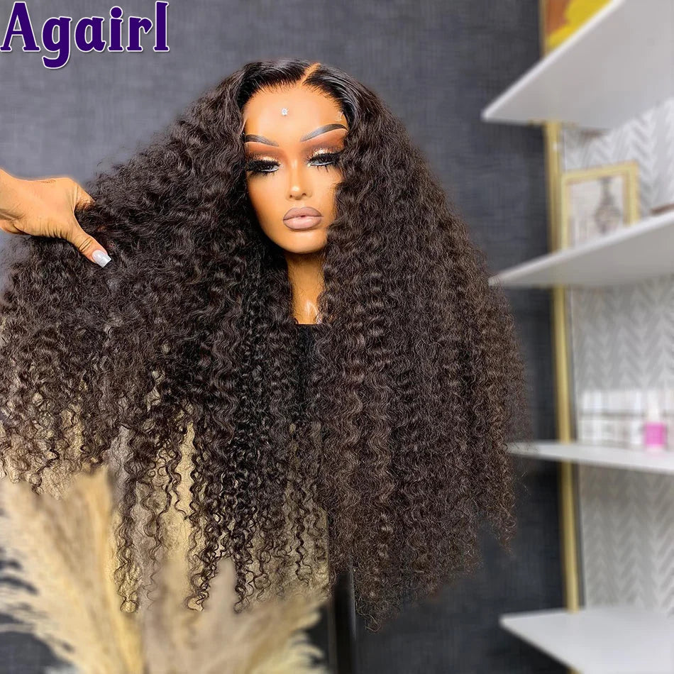 Peluca Curly Honey Blonde 13x6 | Cabello Humano Ombre 200% Densidad Glueless