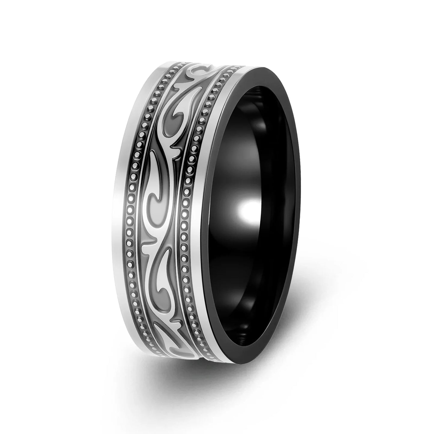 Anillo Vikingo Nórdico con Runas - Acero Inoxidable 304L Amuleto Vintage