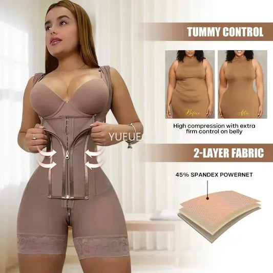 Colombian Fajas Postpartum High Compression Shaper Full Body Tummy Control & Levanta Glúteos Girdle Breathable Slimming Underbust