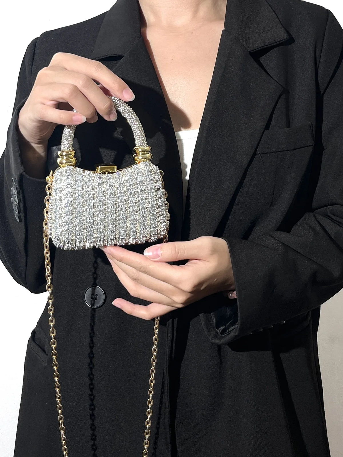 Bolso Rígido de Fiesta con Pedrería para Mujer, Varios Colores