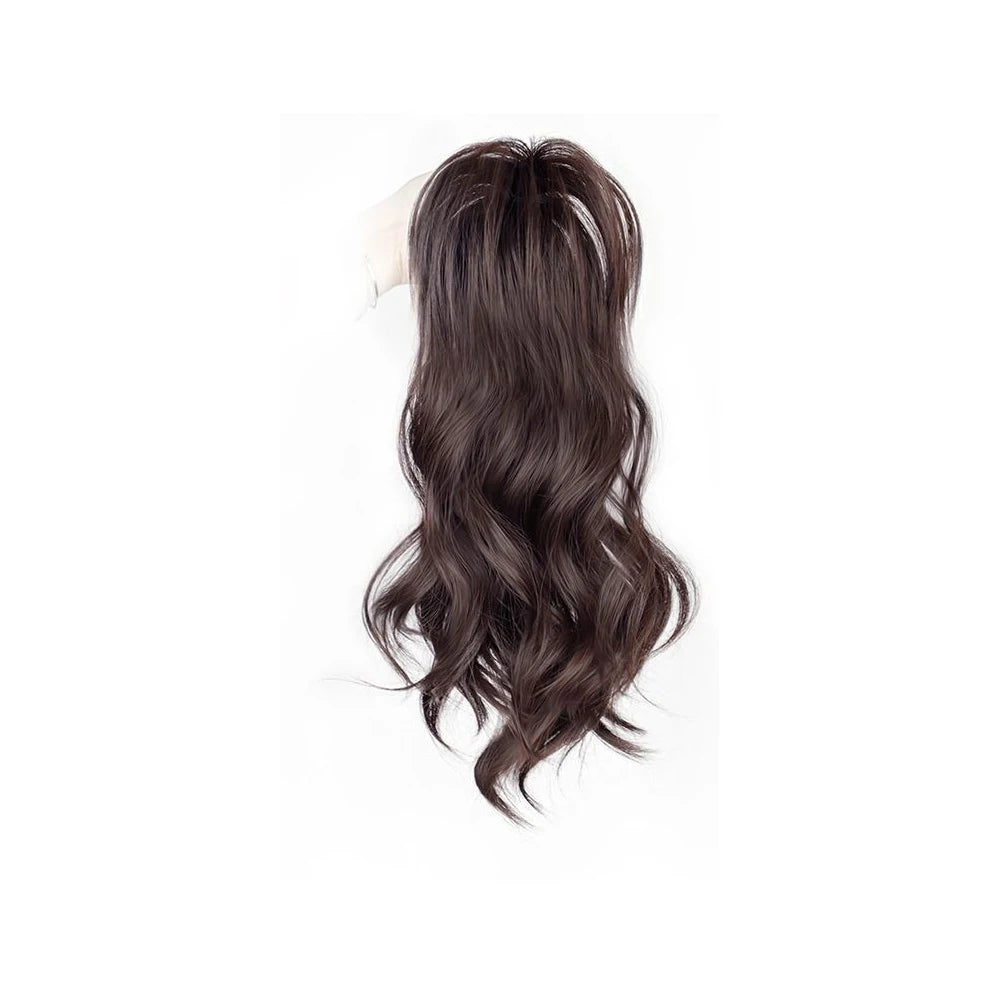 Cola de Caballo Sintética Rizada 12 Pulgadas con Clip – Extensión Negro y Café para Mujer