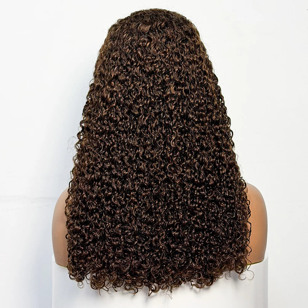Peluca Frontal de Encaje 13x4 Jerry Curl Ombré – 300% Densidad Cabello Humano 22 Pulgadas