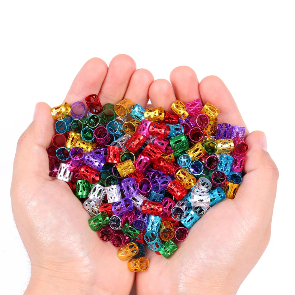 Anillos de Aluminio para Dreadlocks y Trenzas – Accesorios Decorativos para Cabello