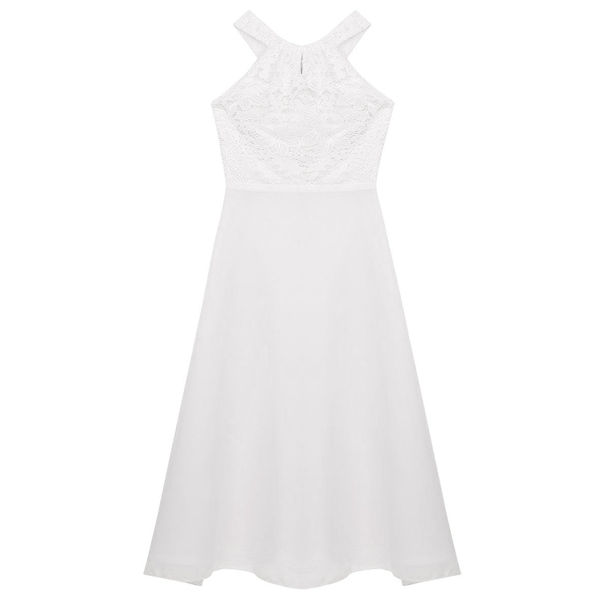 Vestido Largo de Fiesta para Niña con Encaje – Varios Colores