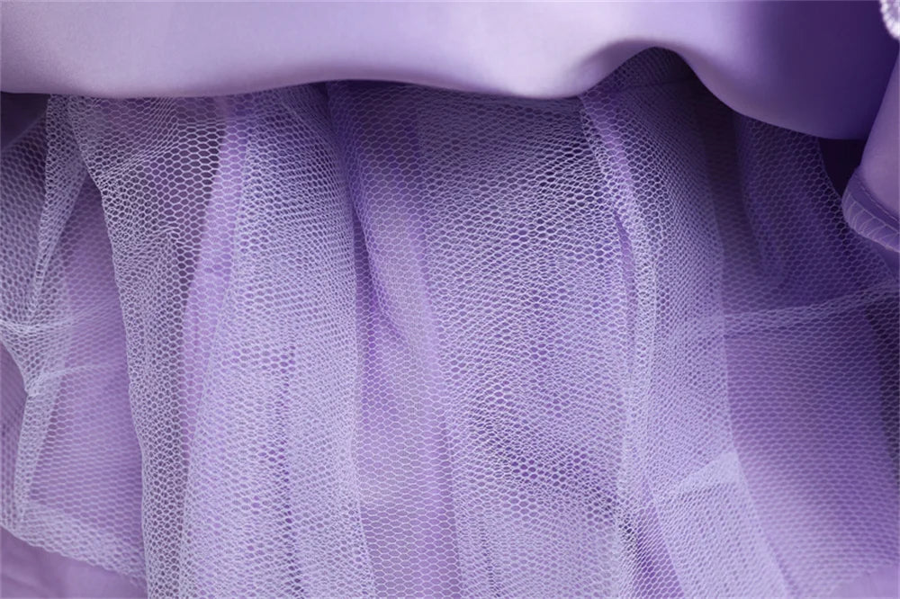 Vestido Princesa Niña sin Mangas | Encaje con Lazos | Comunión y Ocasiones Especiales
