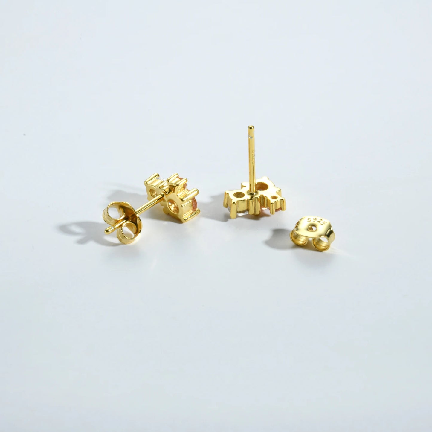ANDYWEN 925 Sterling Silver Champagne CZ Big Stud Earring Jewelry 2023 Spring Animal Piercing Clips Luxury Women Luxury Jewels