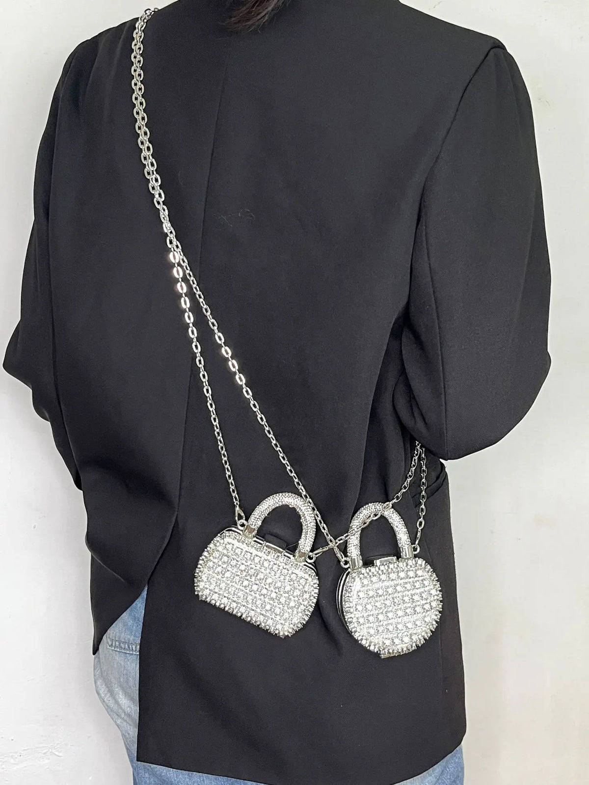 Minibolso de Fiesta Brillante con Cadena para Mujer