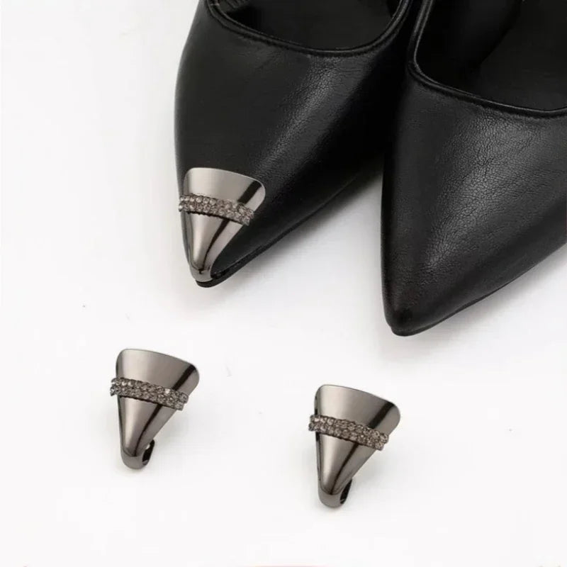 Protector de Punta para Zapatos - Tapa Metal Antidesgaste Cuero Plano