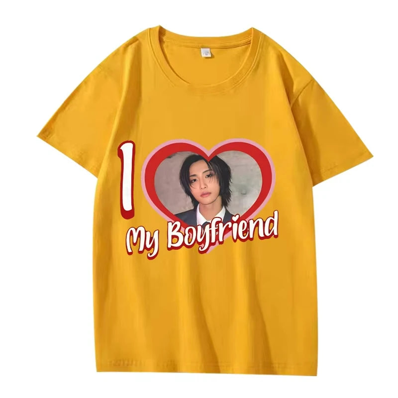 Camiseta Ateez Seonghwa K-Pop Hombre Mujer Oversized 100% Algodón Manga Corta Verano Moda Estampado Unisex Tallas Grandes