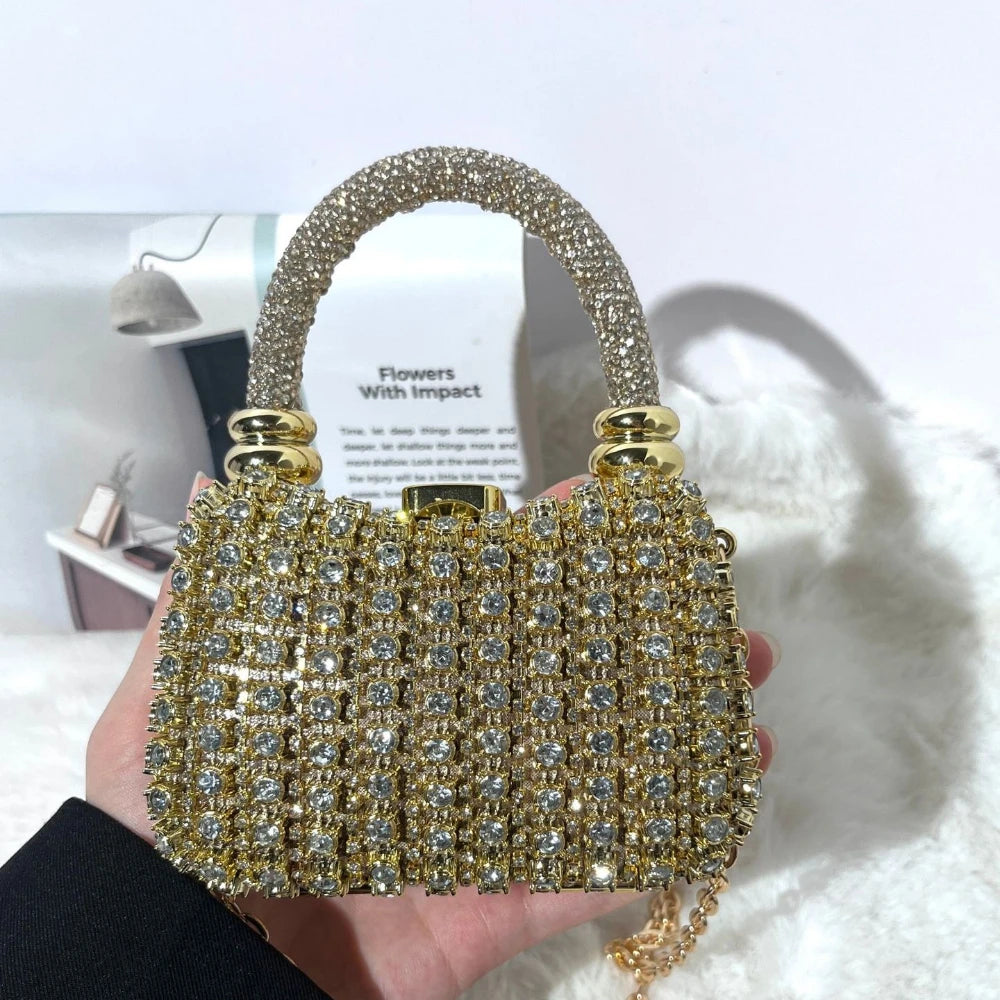 Bolso Rígido de Fiesta con Pedrería para Mujer, Varios Colores